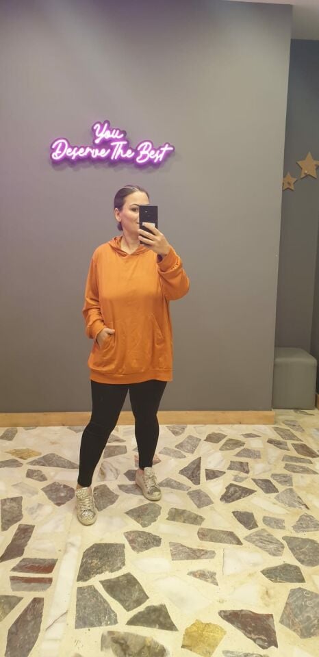 Turuncu Oversize Sweatshirt
