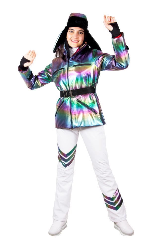 SD Neon Holografik Kayak-Snowboard Ceket Pantolon Takım